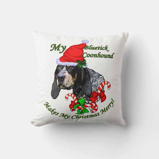 Bluetick Coonhound jul Kudde (Framsida)
