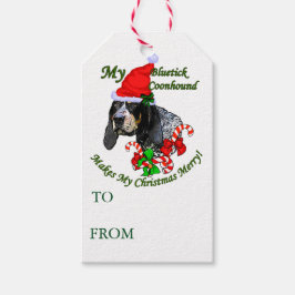 Bluetick Coonhound-Juletiketter Presentetikett