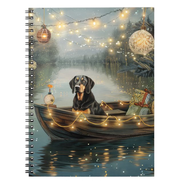 Bluetick Coonhound-julfesten Anteckningsbok (Framsidan)