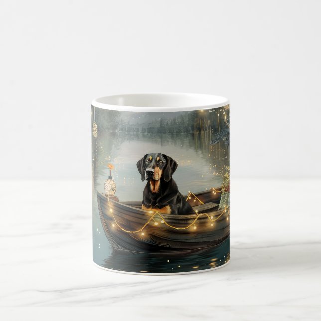 Bluetick Coonhound-julfesten Kaffemugg (Center)