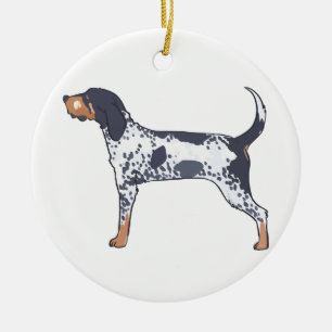 Bluetick Coonhound Julgransprydnad Keramik