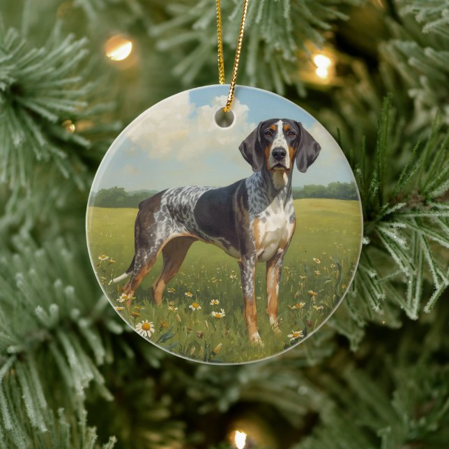 Bluetick Coonhound Julgransprydnad Keramik (Träd)