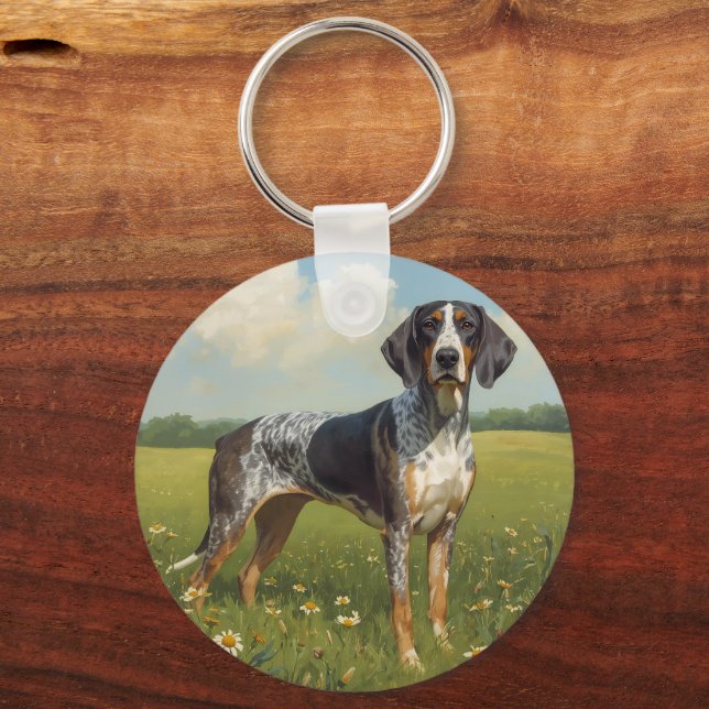 Bluetick Coonhound Nyckelring (Framsida)