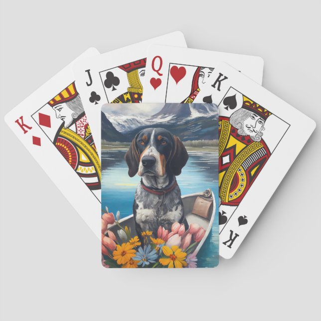 Bluetick Coonhound på en Paddle: En Scenia Äventyr Casinokort (Baksidan)