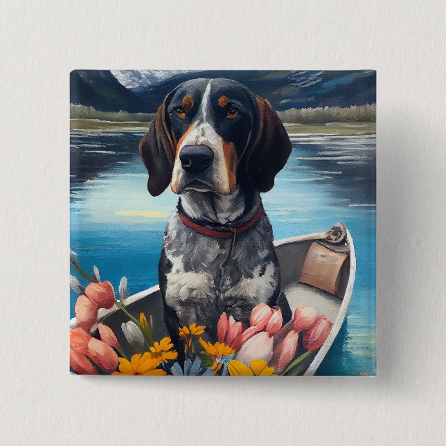 Bluetick Coonhound på en Paddle: En Scenia Äventyr Knapp (Framsida)