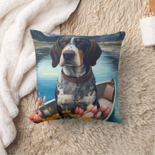Bluetick Coonhound på en Paddle: En Scenia Äventyr Kudde