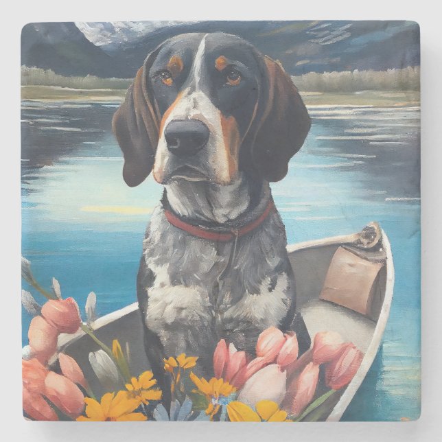 Bluetick Coonhound på en Paddle: En Scenia Äventyr Stenunderlägg (Framsidan)