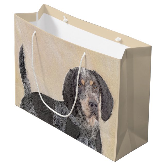 Bluetick Coonhound Painting - Cute Original Dog Ar (Framsidan Vinklad)