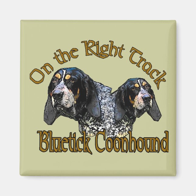 Bluetick Coonhound-presenter Magnet (Framsidan)