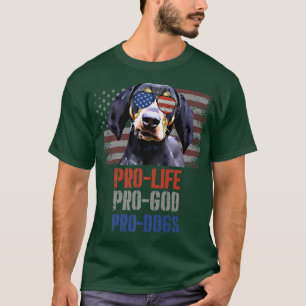 Bluetick Coonhound Pro Life Pro God Pro Hundar Pre T Shirt