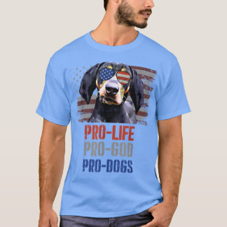 Bluetick Coonhound Pro Life Pro God Pro Hundar T Shirt