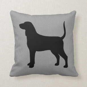 Bluetick Coonhound Silhouette Kudde