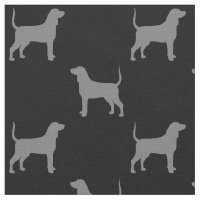 Bluetick Coonhound Silhouettes Grått och Black