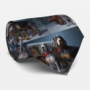 Bluetick Coonhound Snowy Sleigh-juldekretet Slips