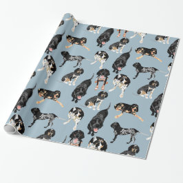 Bluetick Coonhound som slår in papper Presentpapper