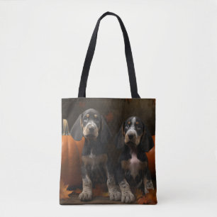 Bluetick Coonhound Valp Höstglädje Pumpa Tygkasse