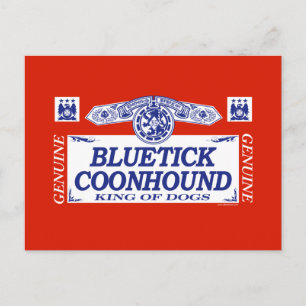 Bluetick Coonhound Vykort