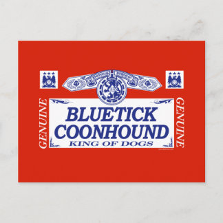 Bluetick Coonhound Vykort
