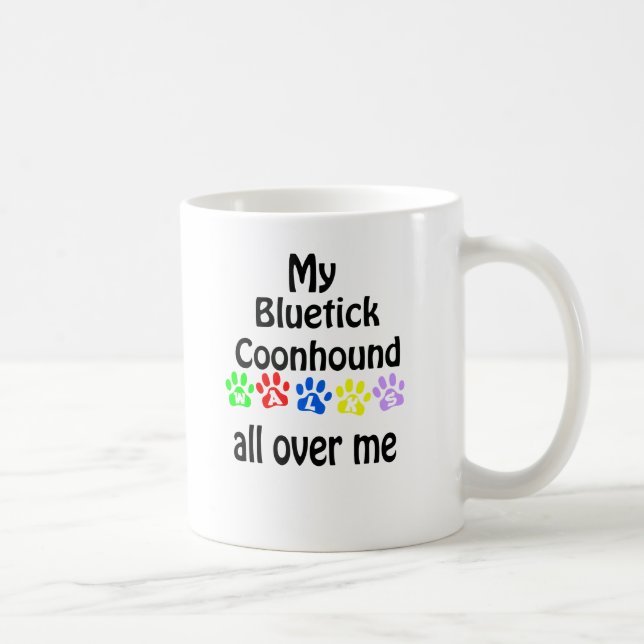 Bluetick Coonhound Walks Design Kaffemugg (Höger)
