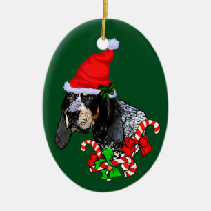 Bluetick Coonhoundjul Julgransprydnad Keramik