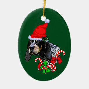 Bluetick Coonhoundjul Julgransprydnad Keramik