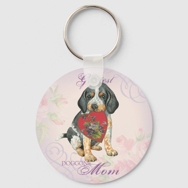 Bluetick Heart Mamma Nyckelring (Framsida)