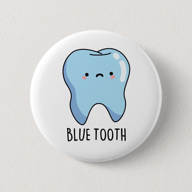 Bluetooth Funny Technical Blue Tooth Pun Knapp (Framsida)