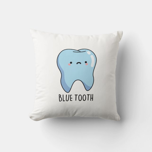 Bluetooth Funny Technical Blue Tooth Pun Kudde (Framsida)