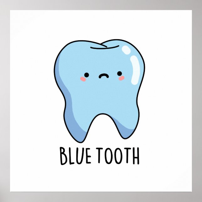 Bluetooth Funny Technical Blue Tooth Pun Poster (Framsidan)
