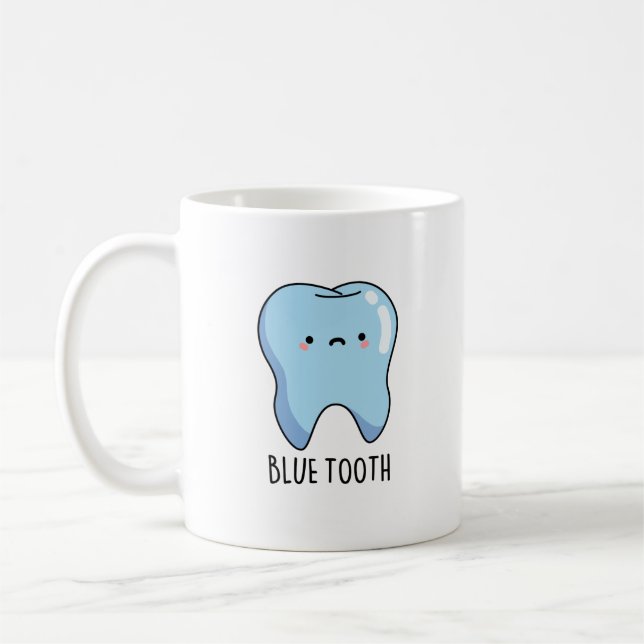 Bluetooth Rolig Teknisk Blåtand Puns  Kaffemugg (Vänster)