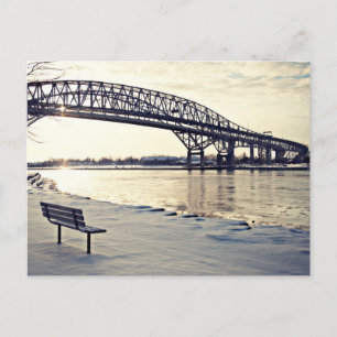 Bluewater Bridge i Sarnia, Ontario Vykort