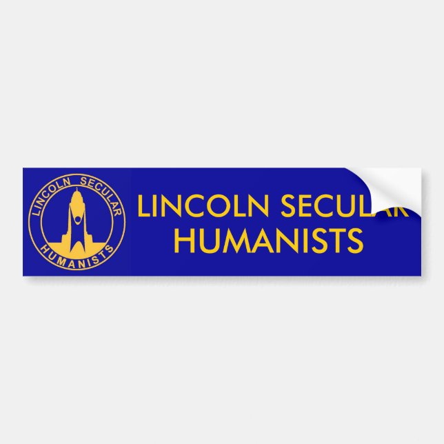 blueyellowlsh2, LINCOLN SEKULÄR , HUMANISTER Bildekal (Framsidan)