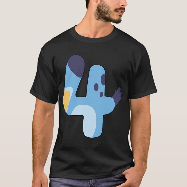 Blueysss 4-årsdag t shirt (Framsida)