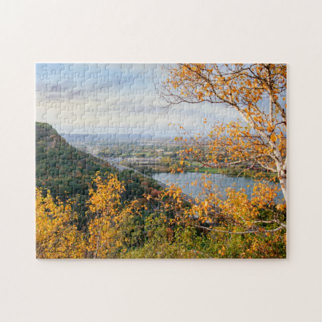 Bluff- & björkpanorama pussel (Horisontell)