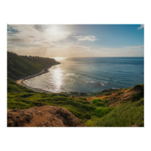 Bluff Cove Coastal Sunset – Ocean Landskapsutskrif