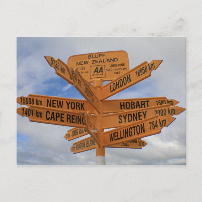 Bluff, Nya Zeeland Vykort (Framsida)