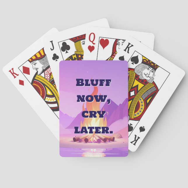 Bluffa Nu Gråta Sen Roligt Casinokort (Baksidan)