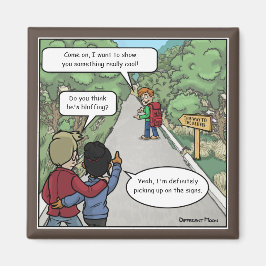 Bluffing Funny Magnet