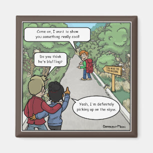 Bluffing Funny Magnet
