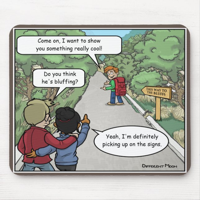 Bluffing Funny Mouse Pad Musmatta (Framsidan)