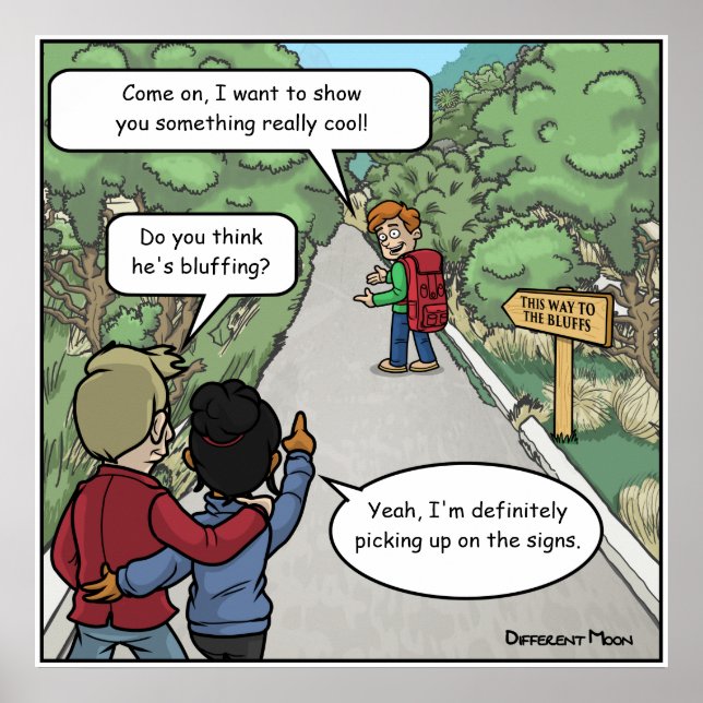 Bluffing Funny Poster (Framsidan)