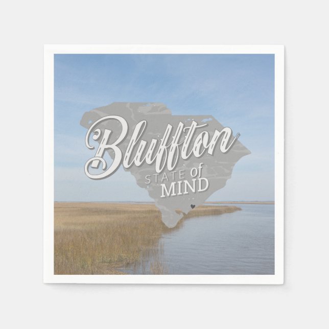 Bluffton sinnestillstånd Lowcountry South Carolina Pappersservett (Framsidan)