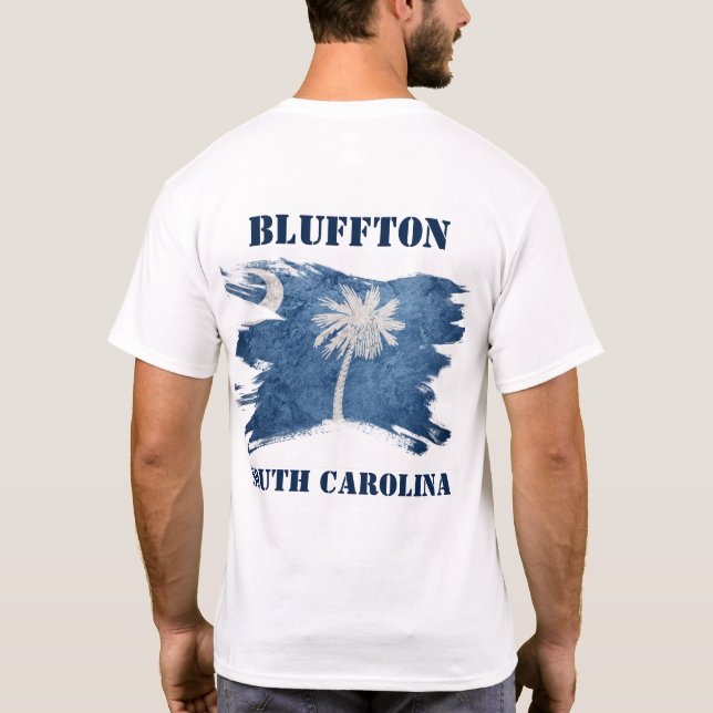 Bluffton South Carolina Lowcountry Gender Neutral T Shirt (Baksida)