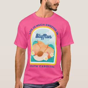Bluffton South olina SC Peach Tourist Souvenir T Shirt