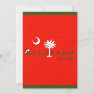 Bluffton State of Mind jul Red Grönt Julkort