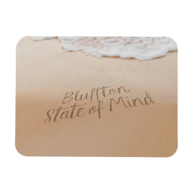 Bluffton State of Mind Skriven i Sand SC Strand Magnet (Horisontell)