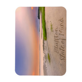 Bluffton State of Mind Skriven i sanden SC Beach Magnet