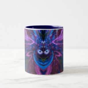 Bluieal Fractal Ansikte Art Mugg