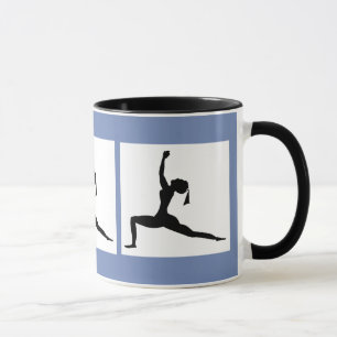 Bluish Grått Combo 'Roligt Yoga Desigee Coffee Mug Mugg