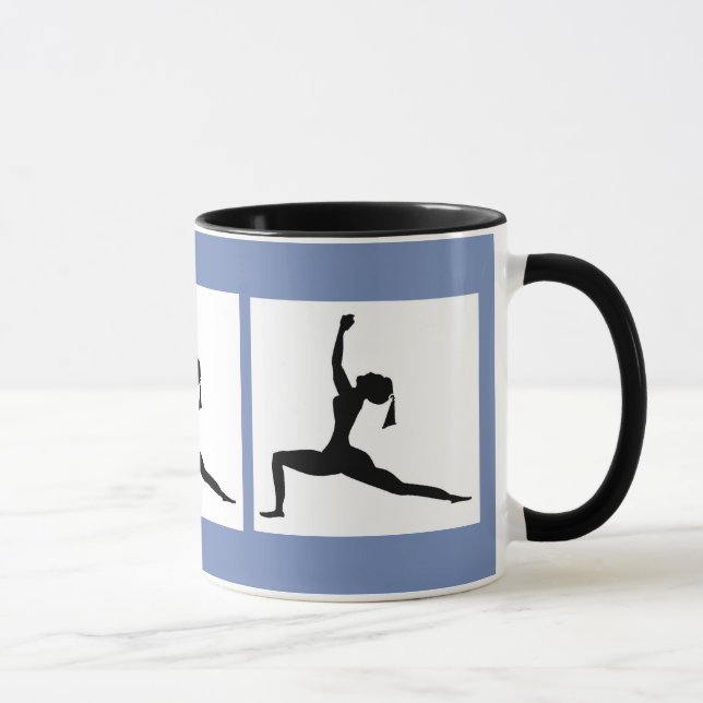 Bluish Grått Combo 'Roligt Yoga Desigee Coffee Mug Mugg (Höger)